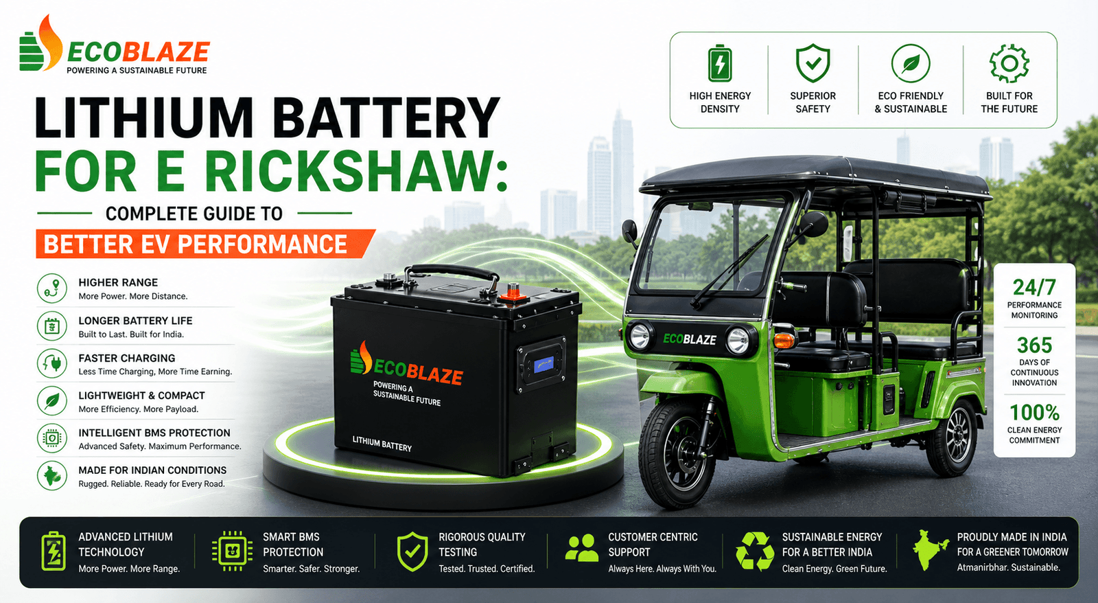 Lithium Battery for E Rickshaw Complete Guide to Better EV Performance
