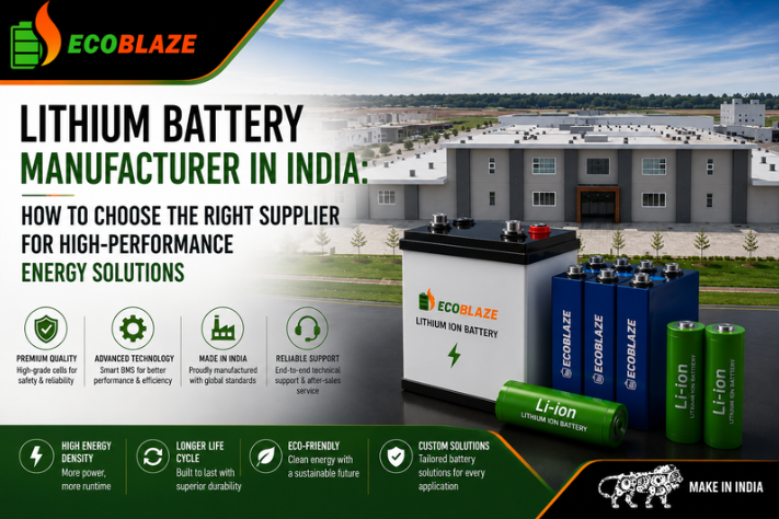 Lithium Battery Manufacturer in India How to Choose the Right Supplier for High-Performance Energy Solutions
