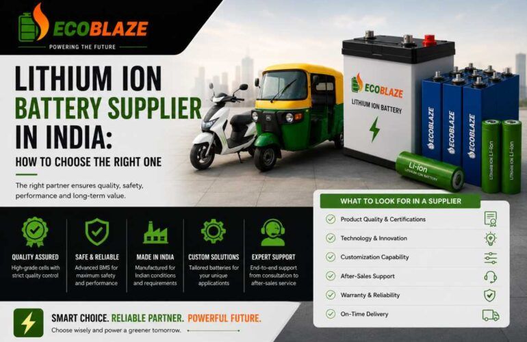 Lithium Ion Battery Supplier in India How to Choose the Right One