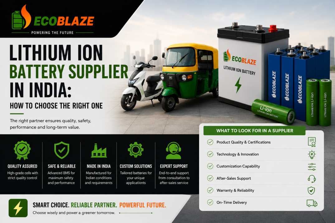 Lithium Ion Battery Supplier in India How to Choose the Right One
